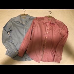 Size 2 banana republic striped no wrinkle shirts